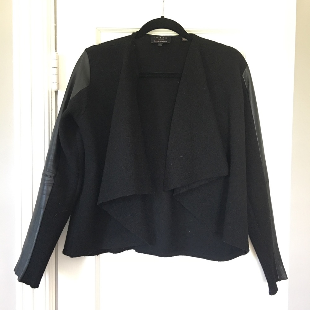 Ted Baker wool & leather sweater/jacket